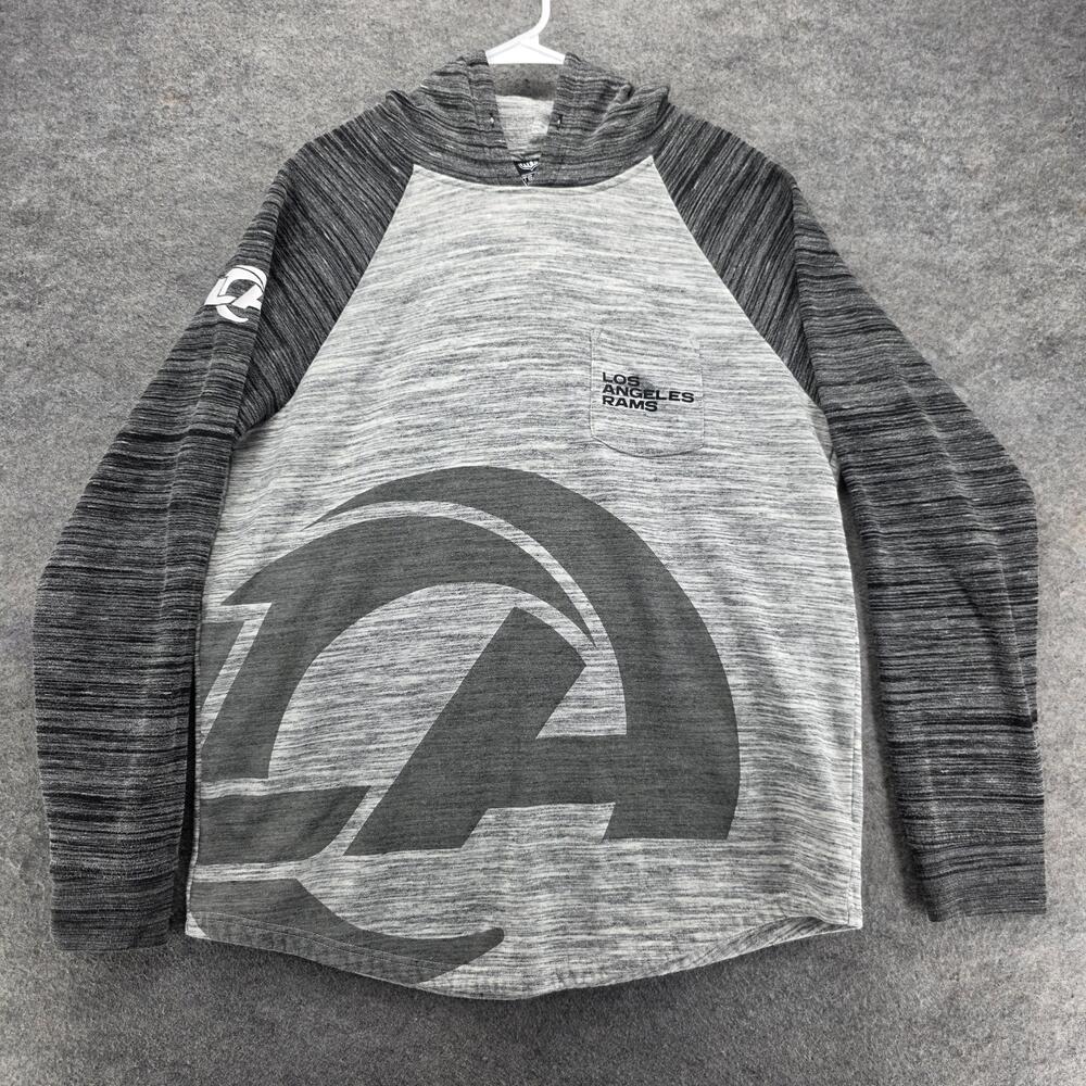 Los Angeles Rams Sweatshirt Mens L Gray NFL Football Team Apparel Hooded